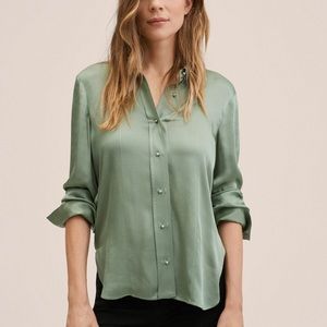 MANGO satin shirt